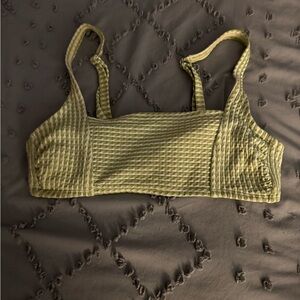 Xhilaration Olive Textured Bikini Top